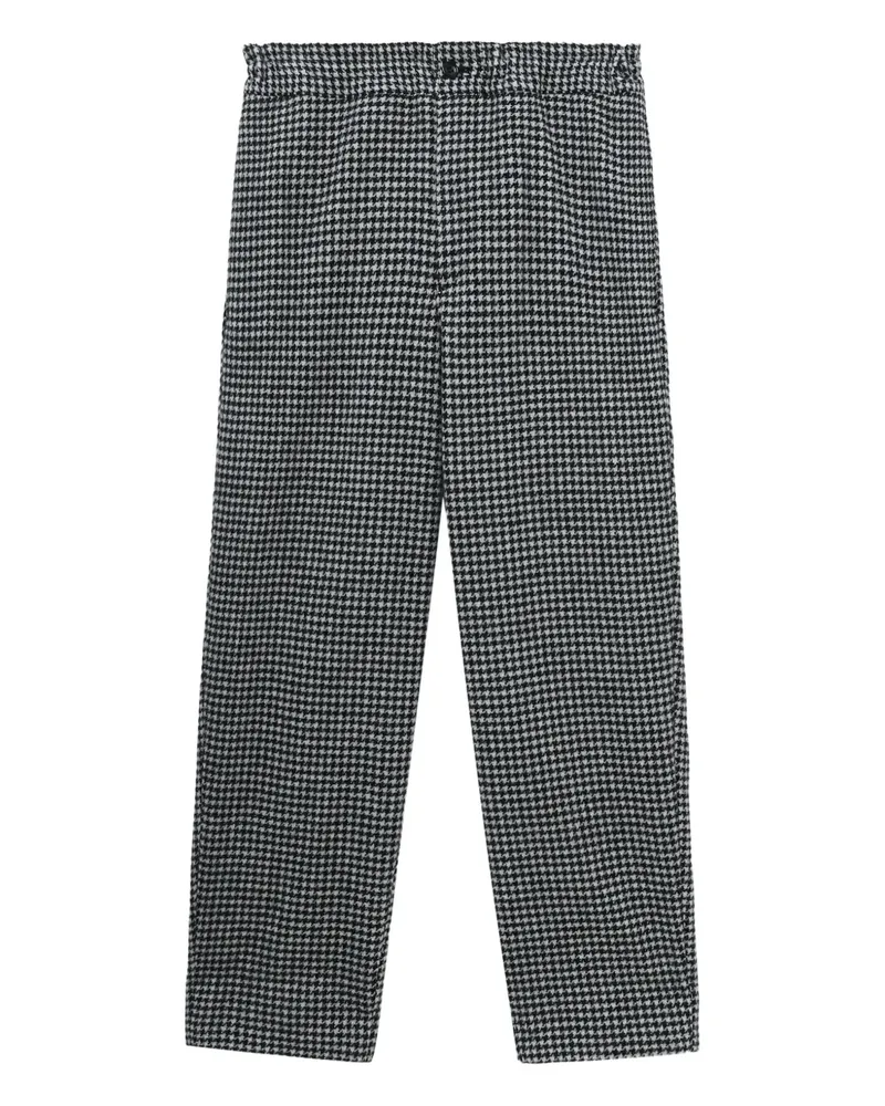 Comme des Garçons Hose mit Hahnentrittmuster - Schwarz Schwarz
