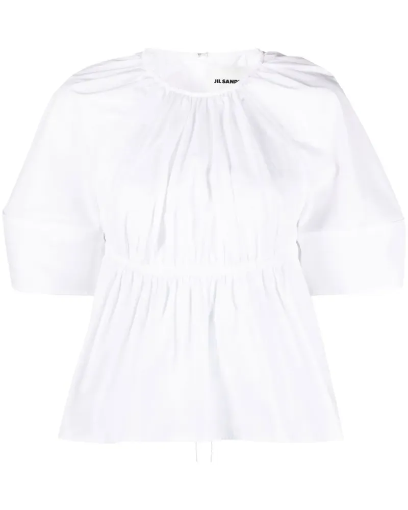 Jil Sander Bluse mit Cut-Outs - Weiß Weiß