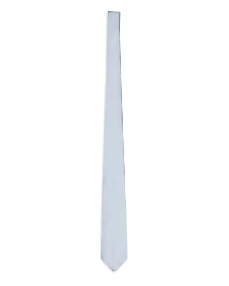 Tagliatore Klassische Seidenkrawatte - Blau Blau