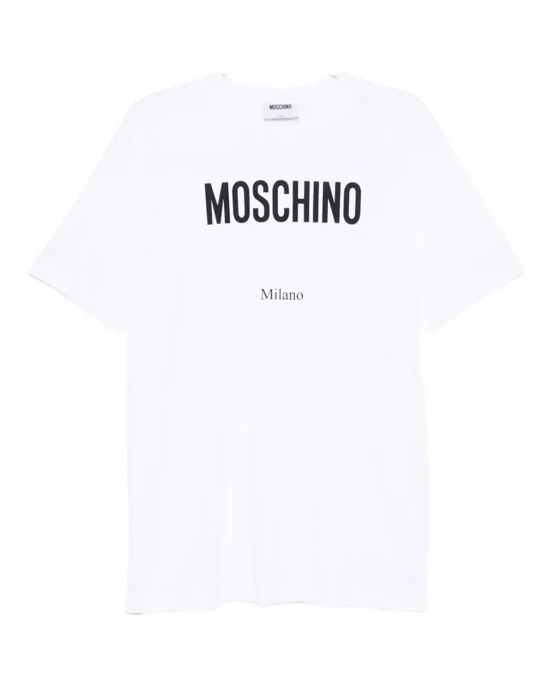 Moschino T-Shirt mit Logo-Print - Weiß Weiß