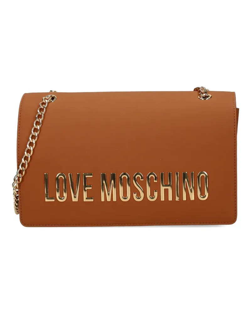 Moschino logo-embellishment shoulder bag - Braun Braun