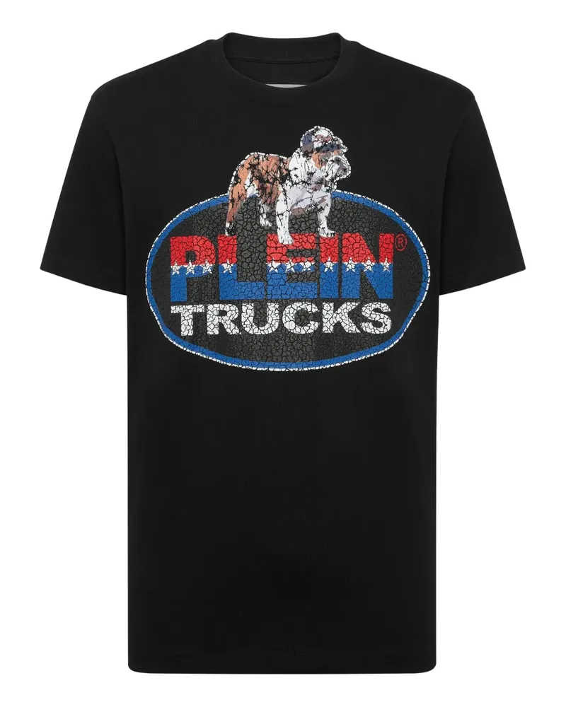 Philipp Plein T-Shirt mit grafischem Bulldog-Print - Schwarz Schwarz