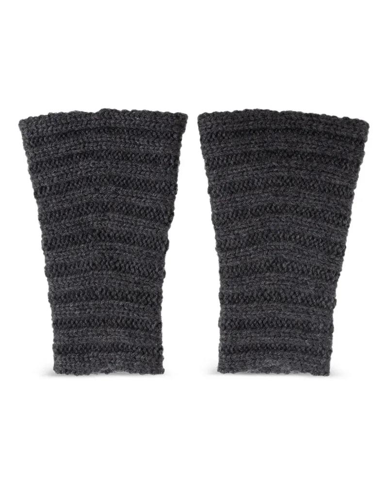 Lisa Yang Gerippte Handschuhe - Grau Grau