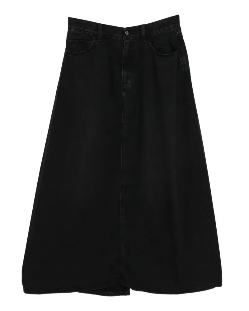 JNBY Rock in A-Linie mit Logo-Patch - Schwarz Schwarz