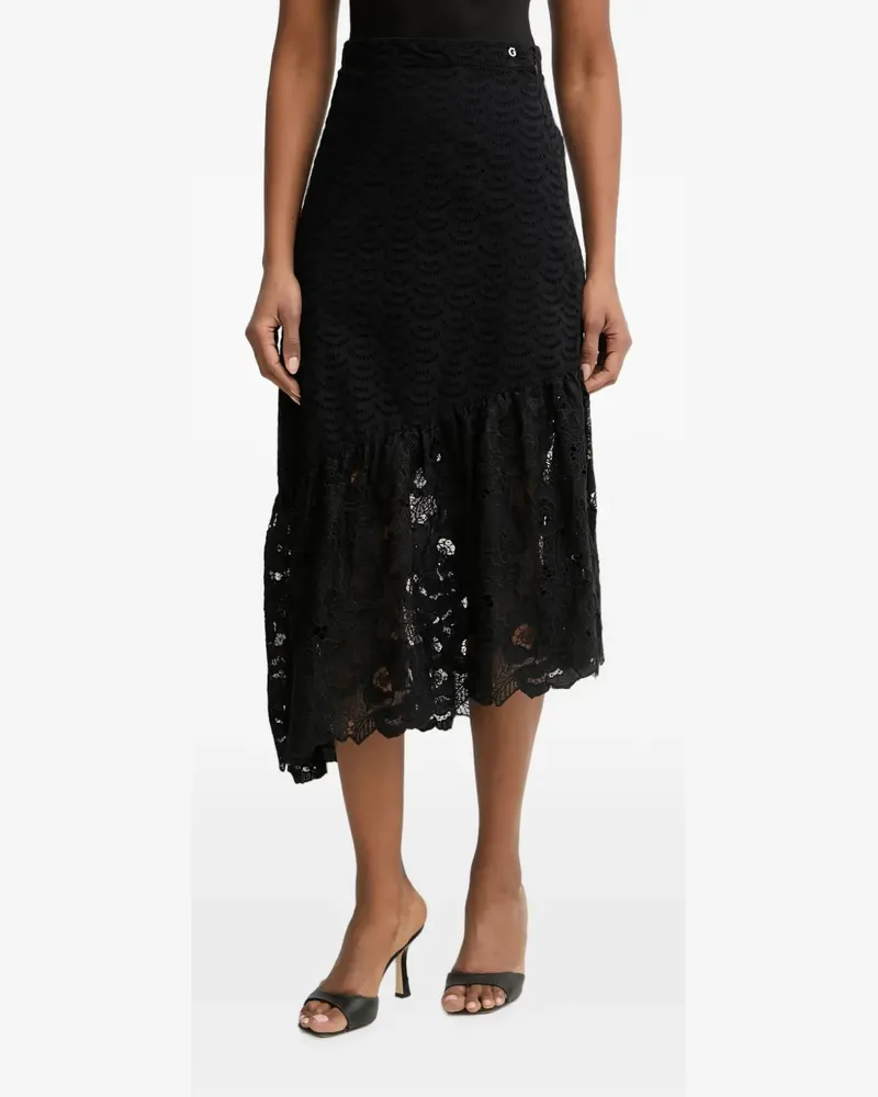 Guess ruffled lace skirt - Schwarz Schwarz