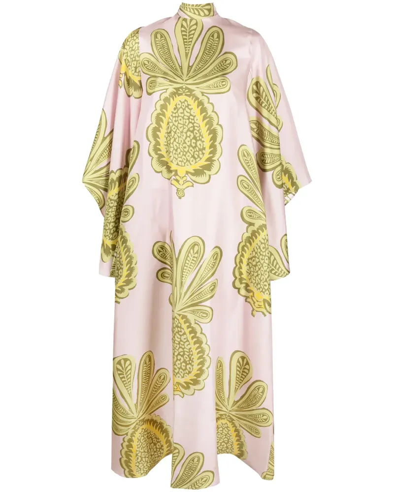 La DoubleJ Magnifico Maxikleid mit Print - Rosa Rosa