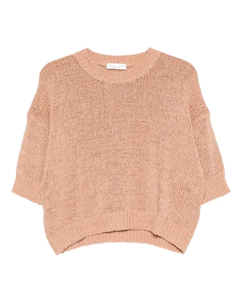 Roberto Collina open-knit short-sleeves T-shirt - Nude Nude