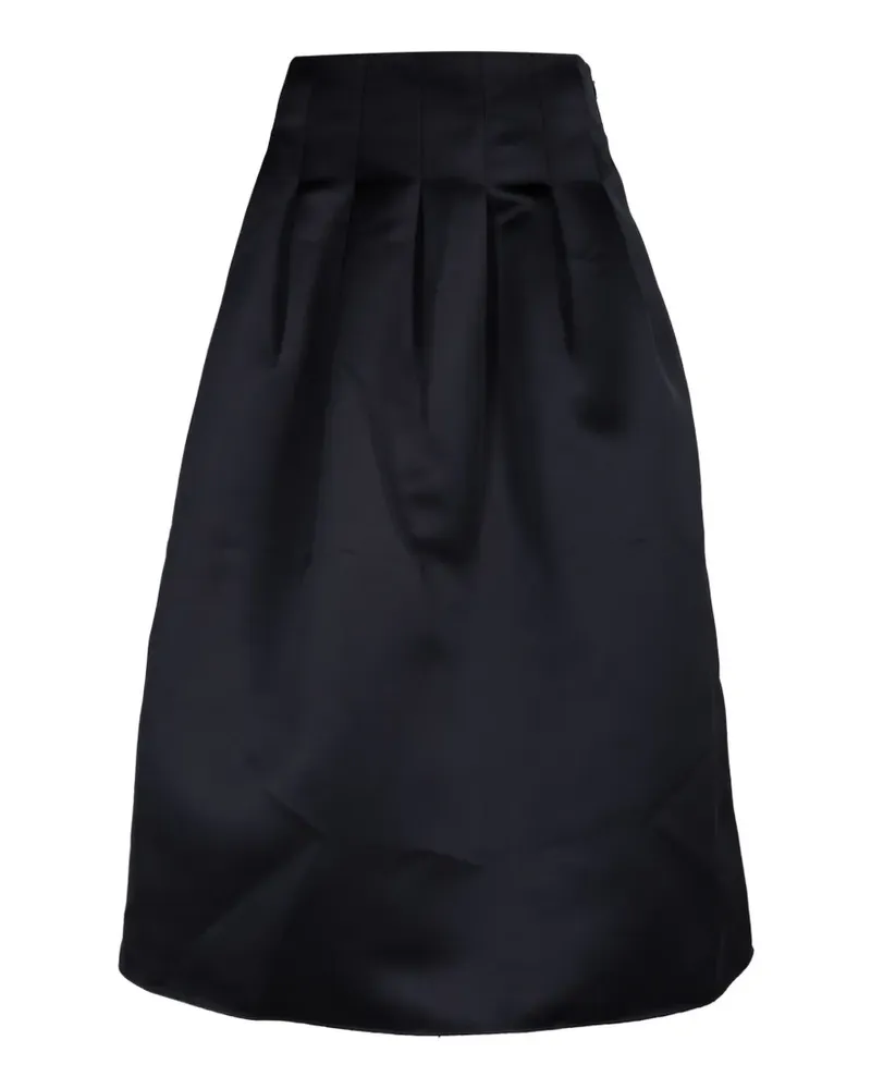 Ulla Johnson Delara Midirock mit Falten - Schwarz Schwarz