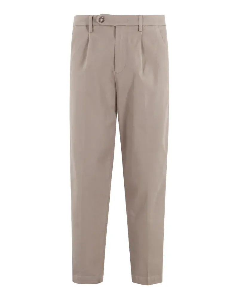 Re-HasH pleated buttoned trousers - Nude Nude