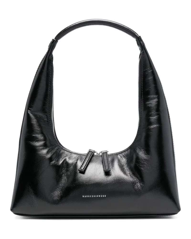 Marge Sherwood Schultertasche aus Leder - Schwarz Schwarz