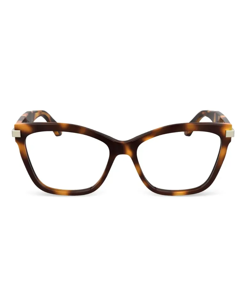 Calvin Klein Cat-Eye-Brille in Schildpattoptik - Braun Braun