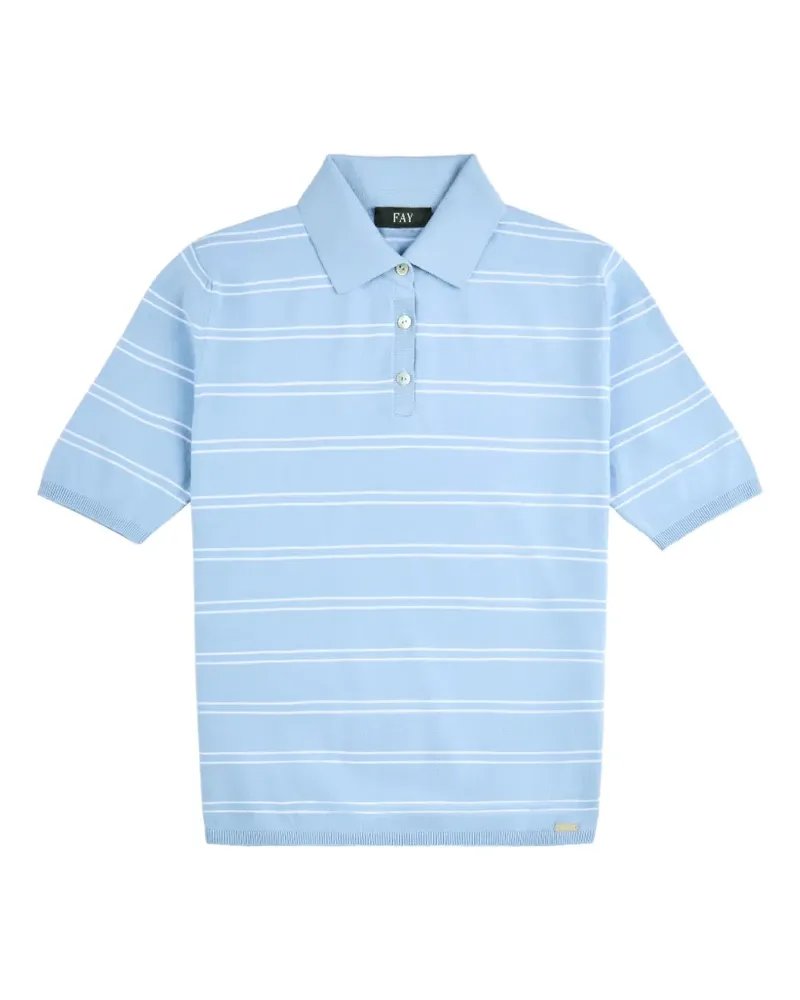 Fay horizontal-stripe polo shirt - Blau Blau