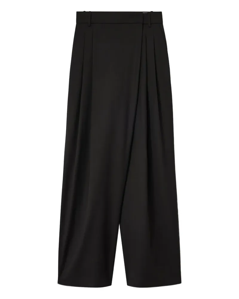 Ganni Hose mit Bundfalten - Schwarz Schwarz