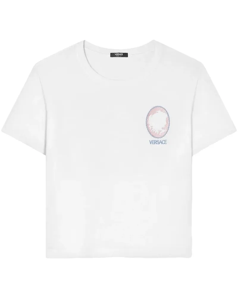 Versace T-Shirt mit Cameo-Print - Weiß Weiß