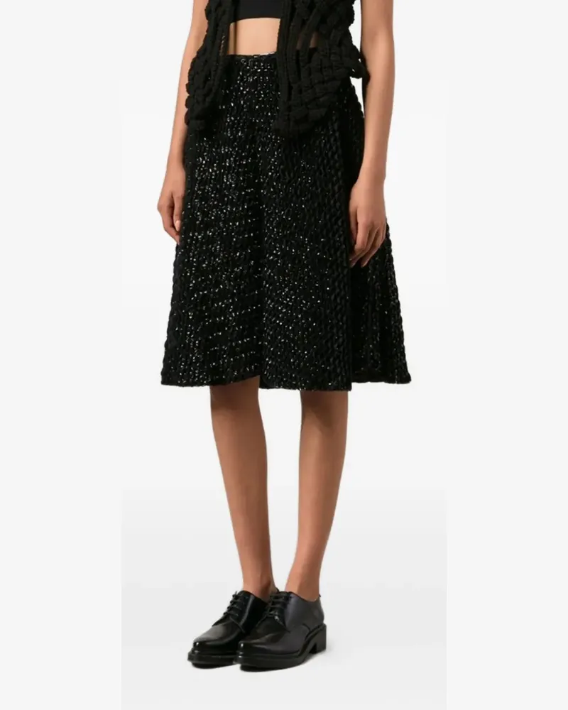 Noir Kei Ninomiya Strukturierte Culottes - Schwarz Schwarz