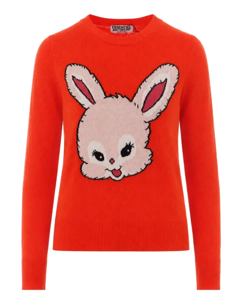 Essentiel Bestickter Pullover - Rot Rot
