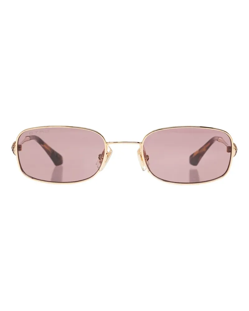 Etro Sonnenbrille mit eckigem Gestell - Gold Gold