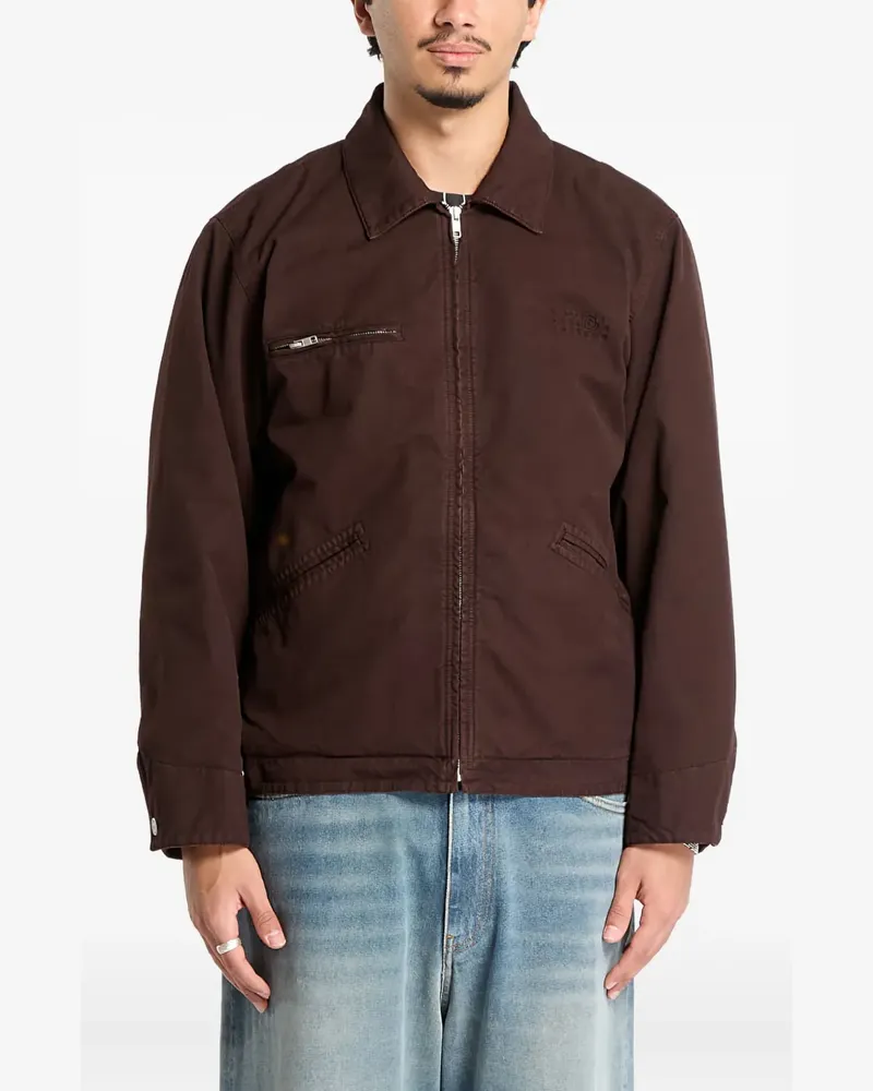 Maison Margiela Jacke mit Logo-Stickerei - Braun Braun