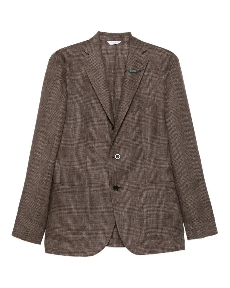 Boglioli checked single-breasted jacket - Braun Braun