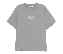 T-Shirt mit Logo-Stickerei - Grau