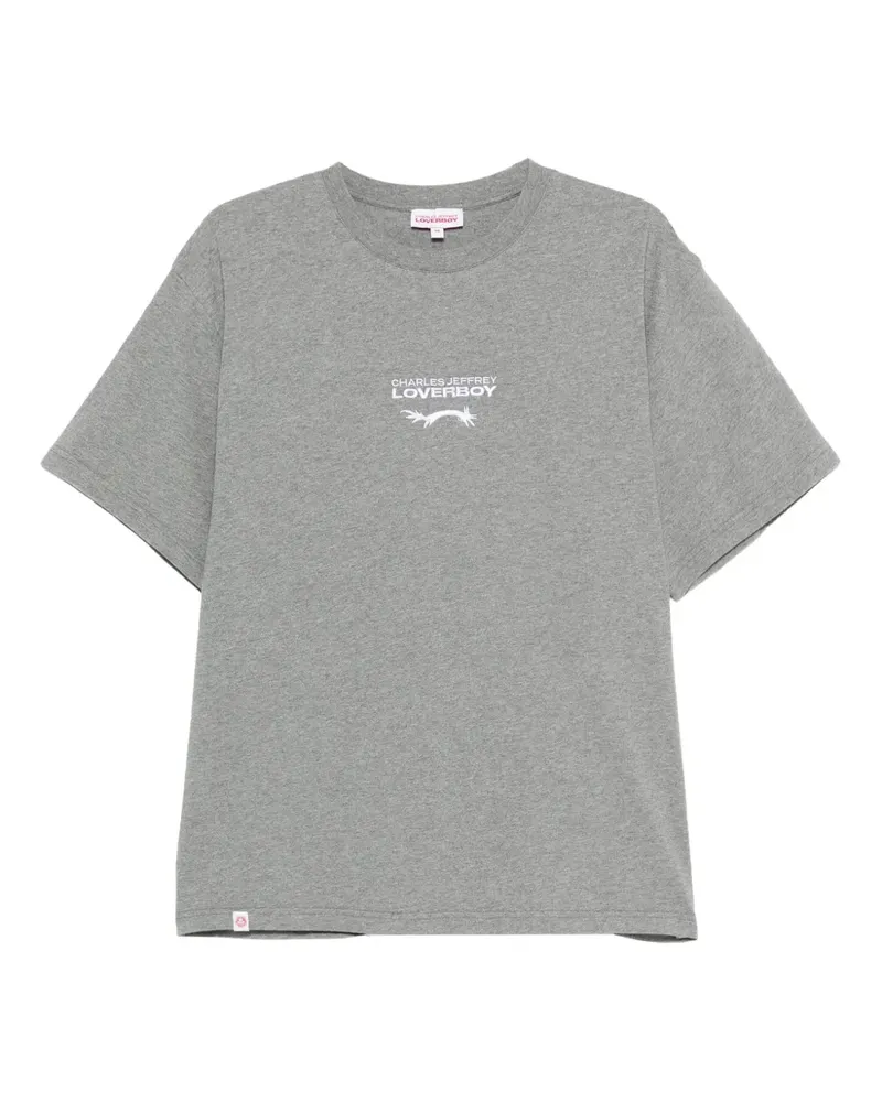 Charles Jeffrey Loverboy T-Shirt mit Logo-Stickerei - Grau Grau