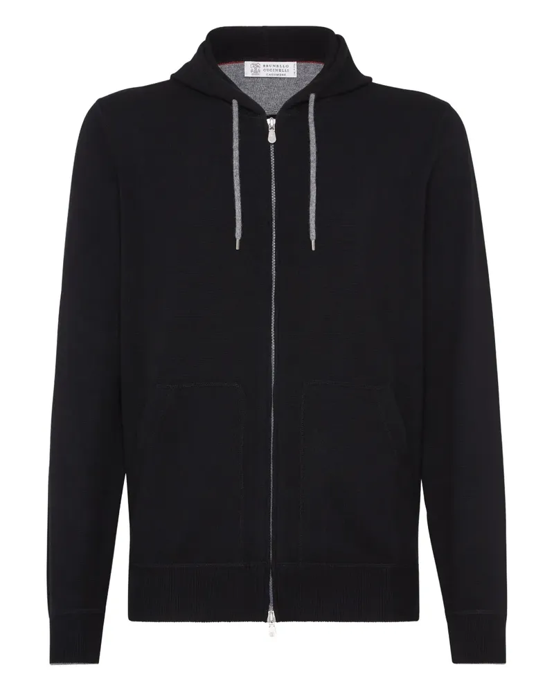 Brunello Cucinelli Kapuzenjacke aus Kaschmir - Schwarz Schwarz