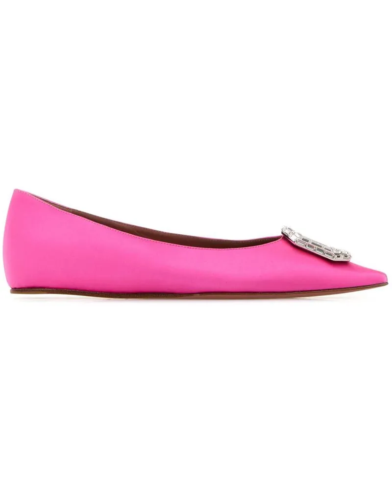 Amina Muaddi Camelia Ballerinas - Rosa Rosa