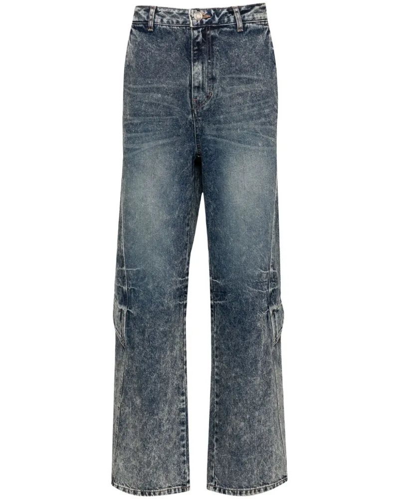 JUUN.J Ausgeblichene Straight-Leg-Jeans - Blau Blau