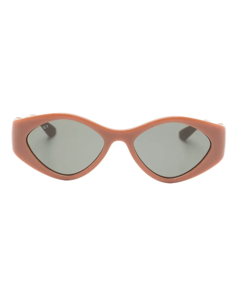 Gucci Cat-Eye-Sonnenbrille mit GG - Braun Braun