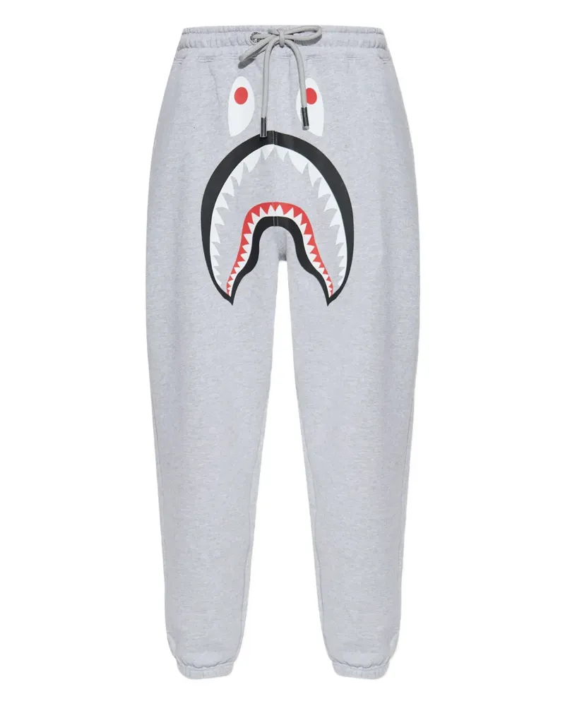 BAPE shark-head track pants - Grau Grau