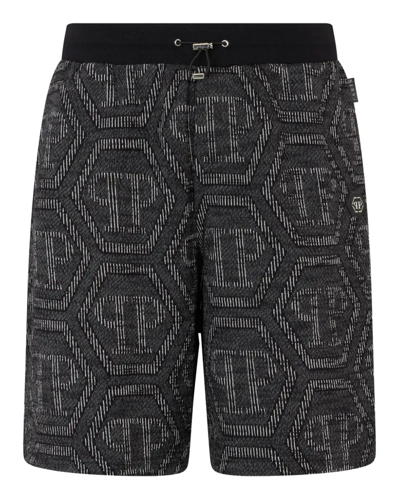 Philipp Plein Shorts mit Monogramm - Schwarz Schwarz