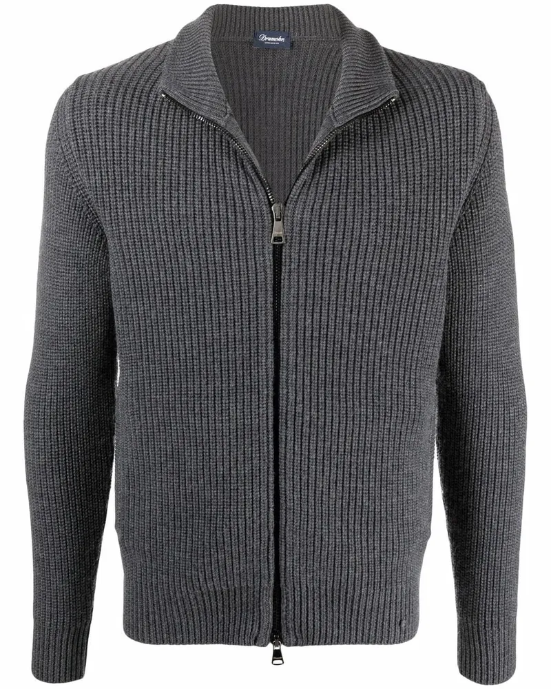 Drumohr  Cardigan aus Merinowolle mit Reißverschluss - Grau Grau