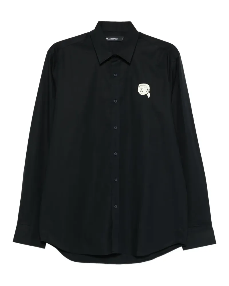 Karl Lagerfeld Hemd mit Logo - Blau Blau