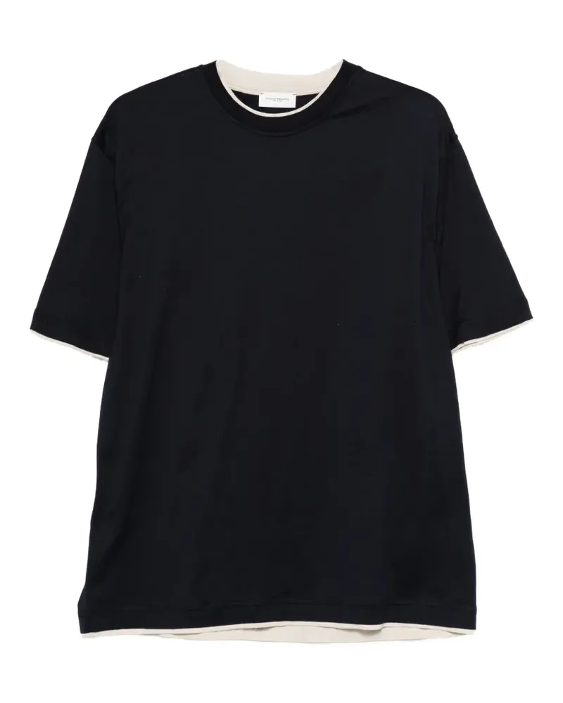 Paolo Pecora Milano T-Shirt mit rundem Ausschnitt - Blau Blau