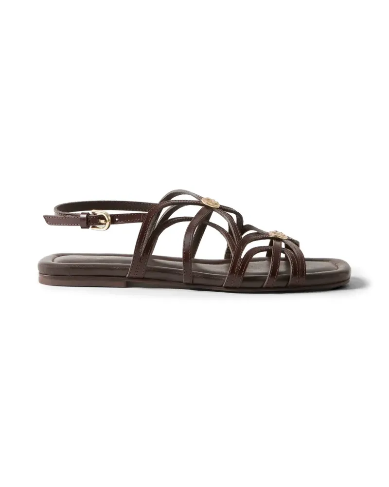 Claudie Pierlot Riemchensandalen mit Medaillon-Detail - Braun Braun