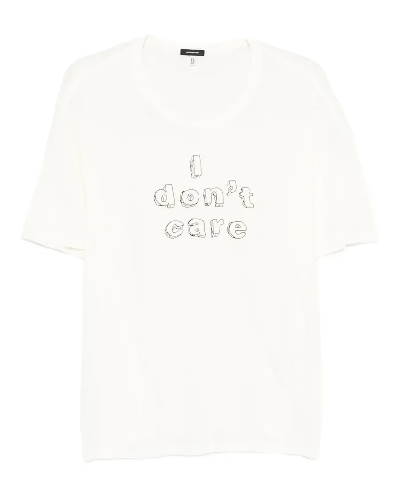 R13 I Don't Care graphic-print T-shirt - Nude Nude