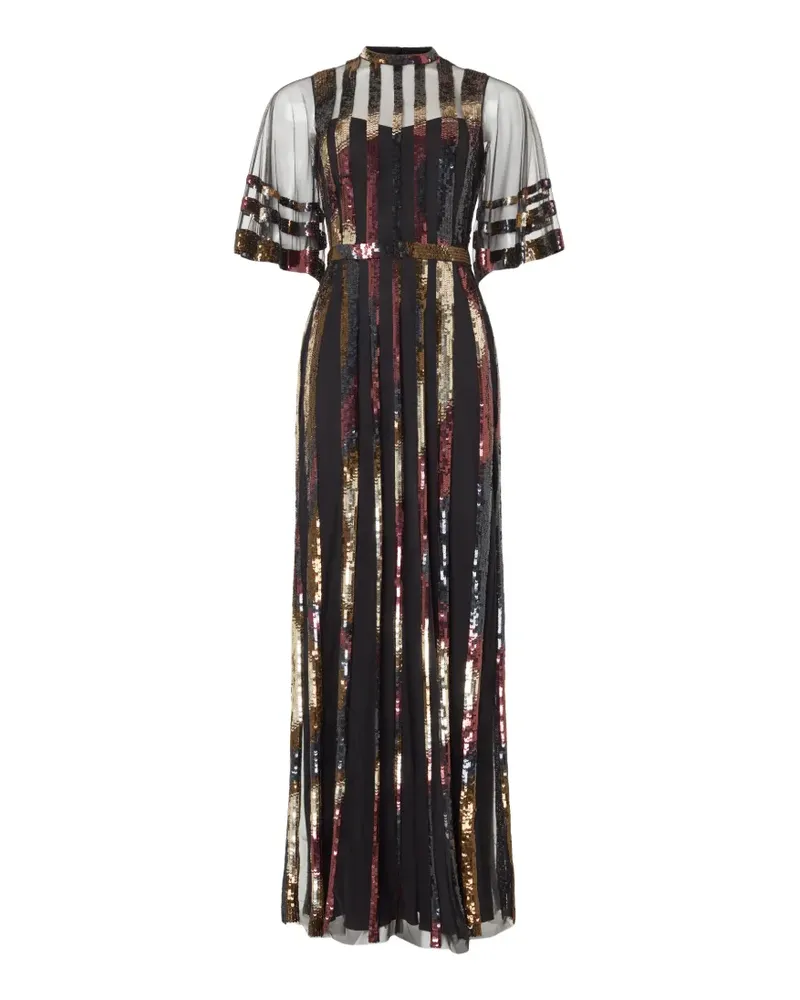 Temperley London Dusty Abendkleid mit Pailletten - Schwarz Schwarz