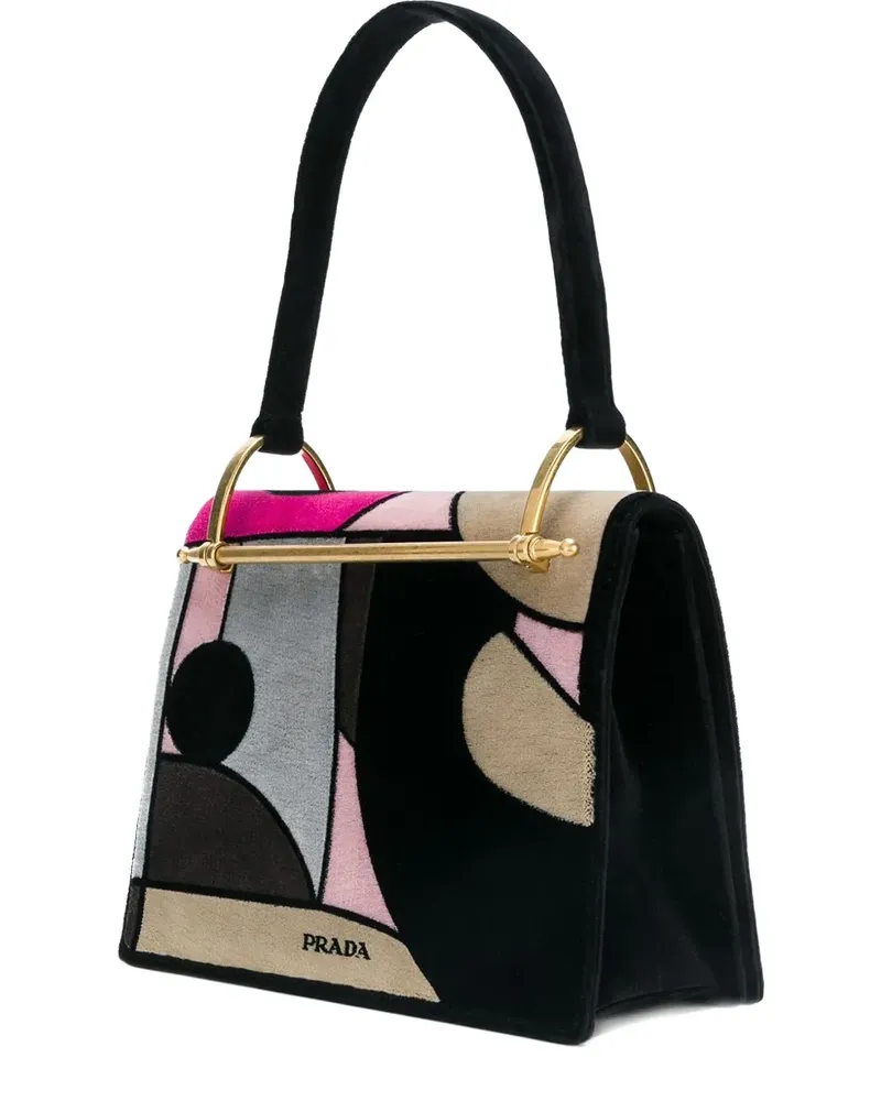 Prada Lisolette Watkins Tote Bag im Patchwork-Look - Schwarz Schwarz