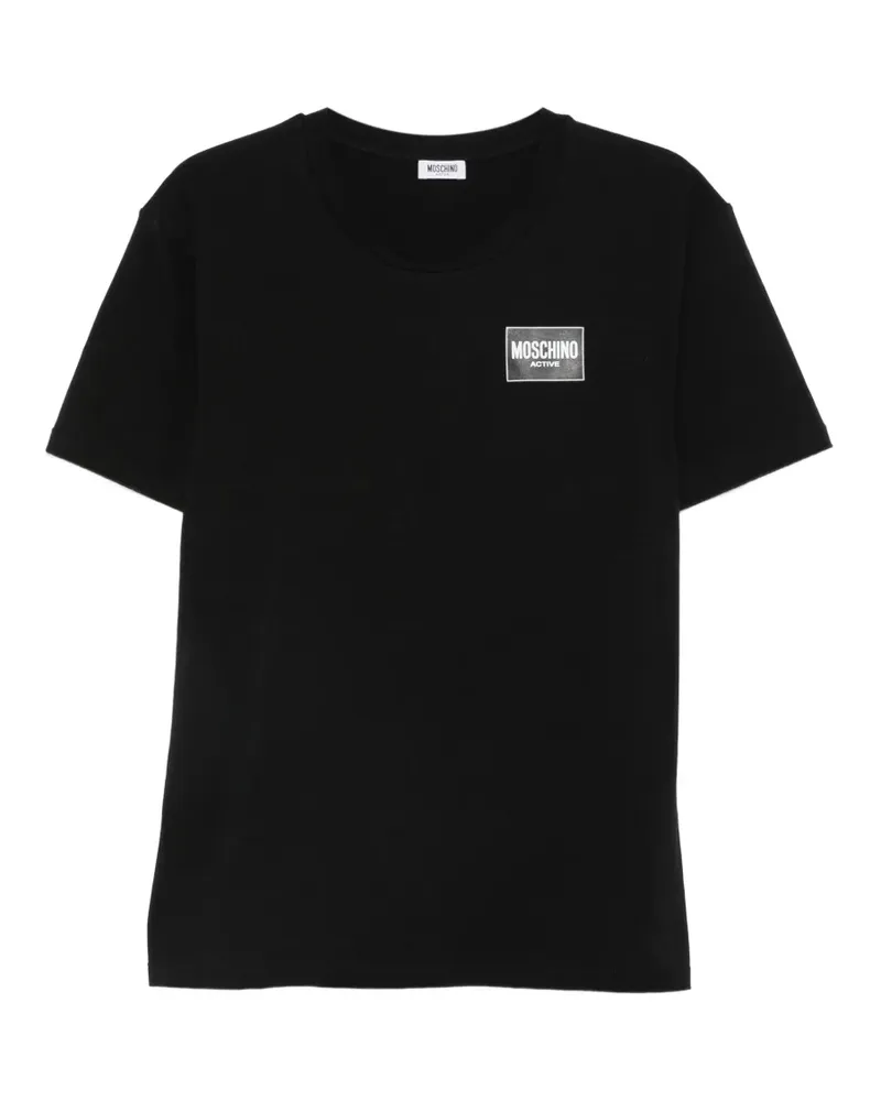 Moschino logo-print T-shirt - Schwarz Schwarz