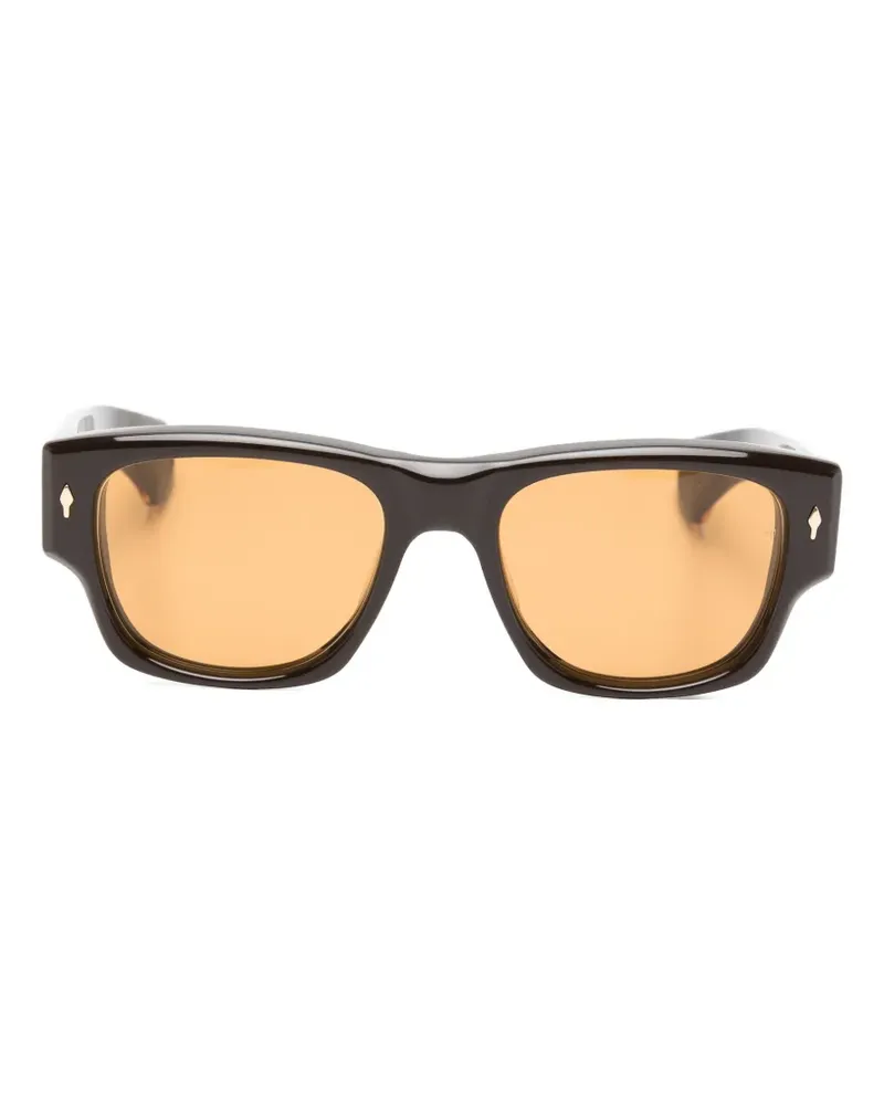 Jacques Marie Mage Dino square-frame sunglasses - Braun Braun