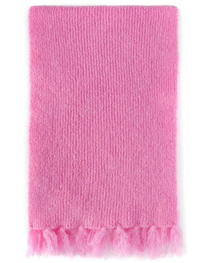 MSGM Ausgefranster Strickschal Rosa