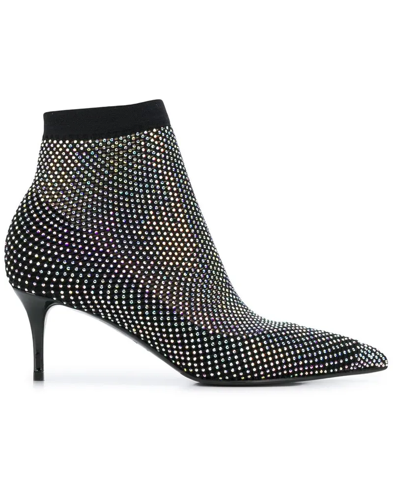 Le Silla Stiefeletten mit Kristallen - Schwarz Schwarz