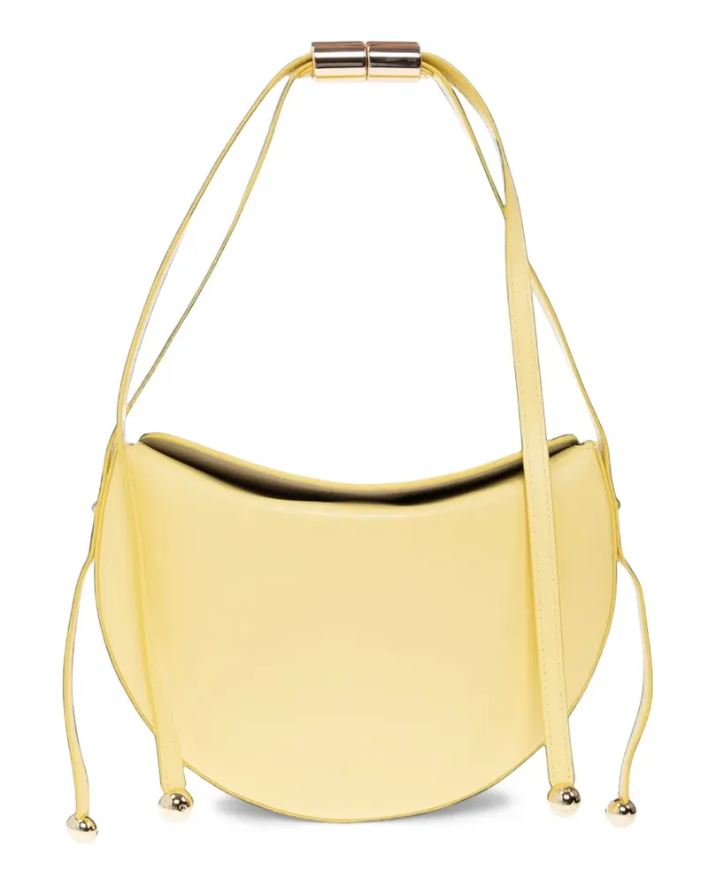 Furla Kleine Moonstone Schultertasche aus Leder - Gelb Gelb