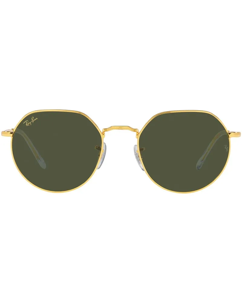 Ray Ban Geometrische Jack Sonnenbrille - Gold Gold