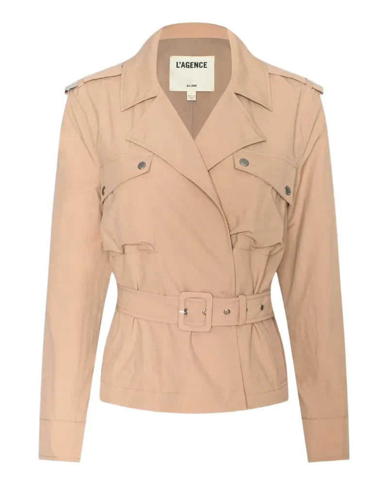 L'Agence Calida belted trench coat - Nude Nude