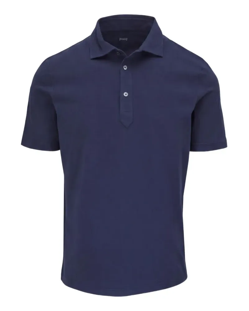 Fedeli Poloshirt mit kurzen Ärmeln - Blau Blau