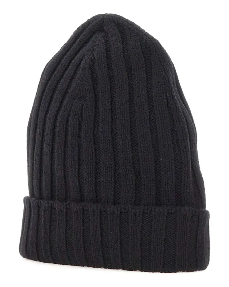 Gran Sasso ribbed beanie hat - Schwarz Schwarz