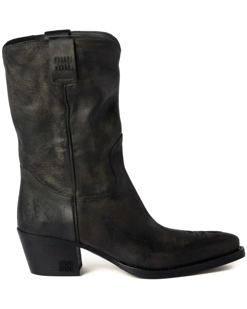 Miu Miu Klassische Stiefel - Schwarz Schwarz