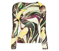 Bluse mit abstraktem Print