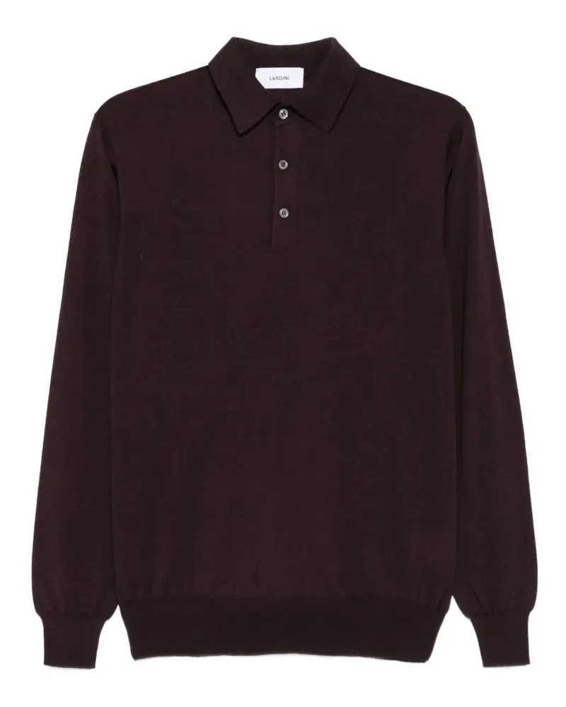 LARDINI Langärmeliges Poloshirt - Violett Violett